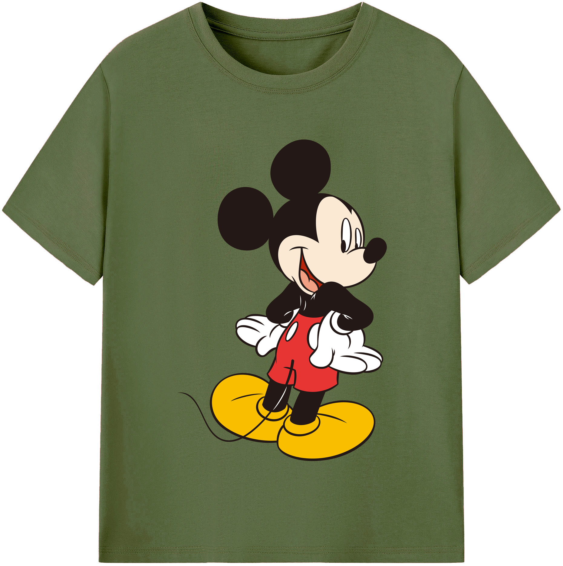（画像用） ミッキーマウス Mickey Mouse 綿100％半袖Tシャツ（フロントプリント）